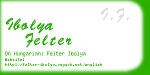 ibolya felter business card